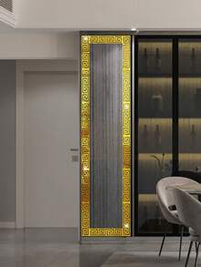 OUTANA 12-Piece Acrylic Home Decor Cutout 3D Mirror Wall Decals Shatterproof Self-Adhesive Wall Trim And Corner Decor Ideal For Bedroom, Living Room, Bathroom, Kitchen, And TV Background Wall Decor - Gold - View 8