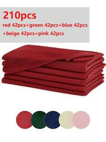 Solid Color Thick Napkins, Suitable For Restaurants, Kitchens, Weddings, Parties, Dining Tables, Home Decor - Multicolor - View 28