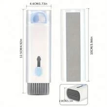 Kit di pulizia senza fili 7 in 1 | Spazzola per tastiera, estrattore di tasti, pulitore per schermo del computer portatile, auricolare Bluetooth e pulitore per schermo del telefono | Strumento di pulizia profonda tutto in uno per tastiera, computer portatile, telefono e monitor del PC