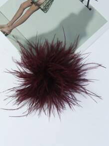 15cm High-Quality Retro Classic Faux Ostrich Feather Lapel Brooch Pin, Fashion Versatile Clothing Accessory Gift - Flower - View 38