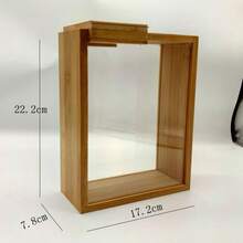 1个2升容量竹制亚克力食品储物盒，厨房收纳盒，可存放谷物、大米、意面和零食，时尚收纳方案 - 彩色 - 查看 7