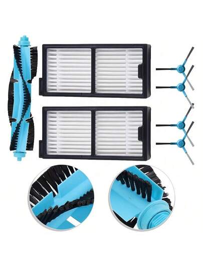 Accessories Cecotec Conga 5090 6090 7090 Robot Stofzuiger Cleaner, Including Removable Main Brush, HEPA Filter, Side Brush Edge view 3