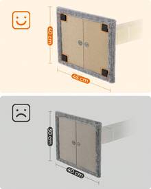 Feandrea Cat Scratching Post Cat Climbing Tower - Light Grey - View 6