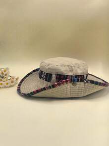 1 件男女洗水桶帽 - 复古民族风户外运动太阳帽/时尚休闲桶帽舒适太阳帽/骑行旅行度假登山太阳帽男士太阳帽夏季帽子，适合徒步旅行和钓鱼等夏季户外活动 - 黑色 - 查看 6