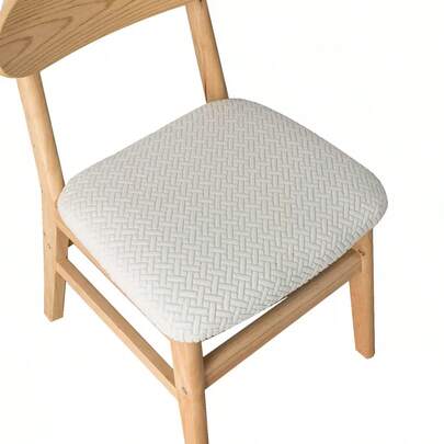 Capa para cadeira de jantar, capa elástica para assento de restaurante, capa de assento de cadeira jacquard removível e lavável, capa protetora para cadeira de cozinha, capa protetora à prova d'água, 2 peças