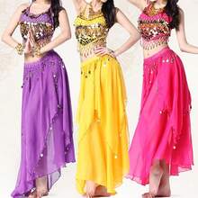 2件套宝莱坞肚皮舞女士东方纱丽阿拉伯舞蹈服装卡德林广播服练习服