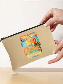 Set de geantă cadou pentru machiaj de călătorie cu tematică de croazieră, geantă de machiaj/toaletă, geantă de machiaj cu fermoar, organizator de toaletă cu fermoar, husă pentru telefon cu fermoar, penar, suport pentru pensule de machiaj, potrivit pentru femei, fete, mame, surori, prietene, pasionate de croazieră, esențială pentru călătorii la facultate, călătorii în vacanță, geantă cosmetică/organizator de machiaj pentru femei