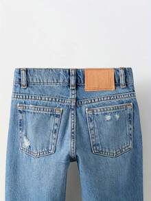 Boys' & Girls' Jeans And Casual Trousers - 2-10 Years, Fashionable & Comfortable, Machine Washable & Dry Cleanable, Regular Fit For Spring/Summer Daily Outfits - Màu xanh thép sáng - Xem 4