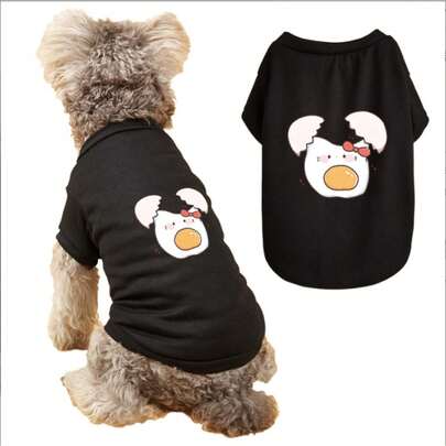 Sanrio Sanrio Fashion Printed Pet T-Shirt, Made Of Polyester Fiber Material, Suitable For Indoor And Outdoor Leisure, Entertainment, Cat And Dog Clothing