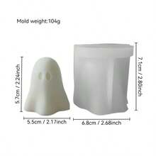 Molde de silicona 3D para velas y jabón de Halloween - Decoración espeluznante, forma asimétrica para moldeo de resina y ornamento para el hogar, silicona y artículo imprescindible para manualidades DIY