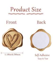 10/30/50/100 Wax Seal Stickers, Wedding Invitation Envelope Seal Stickers, Self- Adhesive Antique Gold Stickers, Perfect For Invitation, Envelopes, Gift Wrapping, Party, Christmas - Bronze - View 17