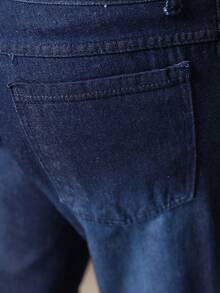 Barão Balão Men's Jeans, Wide Leg Model - 深色水洗藍 - 查看 7