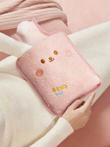1pc 1000ml/33.8oz Water Injection Type Hot Water Bag, PVC Material, Explosion-Proof, Anti-Scalding Hand Warmer, Plush Cute Hot Water Bag, Can Unpick And Wash ﻿