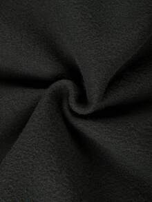 A Men's Letter-Printed Hoodie And Drawstring Sweatpants Set, Suitable For Fitness, Basketball And Casual Wear  Spring/Fall  Winter    Regular Fit    Pocket  Drawstring  Rib-Knit - 黑色 - 查看 4