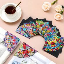 12pcs DIY Diamond Painting Bookmarks, Mandala Pattern DIY Bookmark Making Kit, Unique 5D Diamond Painting Bookmark Set, Includes Tools, Pendant Or Other Accessories, Reading Decor, Desktop Decor, Suitable As Gifts For Readers