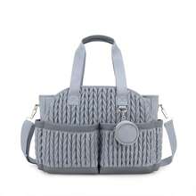 1 Stück neue gesteppte Mama-Tasche, Schultertasche mit Stauraum, wasserfestes Material für Schwangerschaft & Babytransport, Wickeltasche - Verschiedenfarbig - Übersicht 9