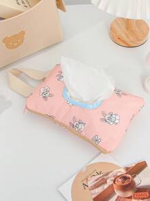 1 Stück praktische Taschentuchbox mit niedlichem Tiermuster, Schreibtischdekoration, Feuchttücher Aufbewahrungstasche, tragbare Taschentuchbox, auch zum Aufhängen, tragbare Taschentuch-Aufbewahrungstasche für Kinderwagen, Valentinstag Geschenke, Badezimmer Aufbewahrung, Büro Taschentuchaufbewahrung, Schlafzimmer Taschentuchaufbewahrung