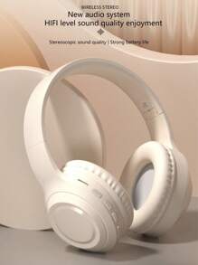 Wireless Bluetooth Headphones, Stylish Design, Long-Lasting Battery Life, Foldable For Storage, Low Latency Gaming - Black - View 3