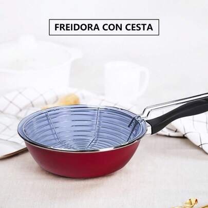 Freidora de 2 piezas, wok con juego combinado de colador, freidora de tempura japonesa, sartén con asa, tamaño de 24-28 cm para satisfacer las necesidades de diferentes personas, 20 cm adecuado para freír pequeños, 24 cm para satisfacer las necesidades diarias de fritura de la familia. El cuerpo de la olla está hecho de material resistente a altas temperaturas, la conducción de calor es uniforme y se calienta rápidamente, el tamaño del orificio del colador es razonable, la filtración de aceite es eficiente y los ingredientes se pueden pescar directamente con un colador después de freír, sin herramientas adicionales, ahorrando tiempo y esfuerzo. El cuerpo de la olla es suave y fácil de limpiar, y se puede limpiar simplemente limpiando o enjuagando. Es adecuado para alimentos fritos, salteados, fideos para cocinar y es adecuado para uso doméstico y puestos comerciales.
