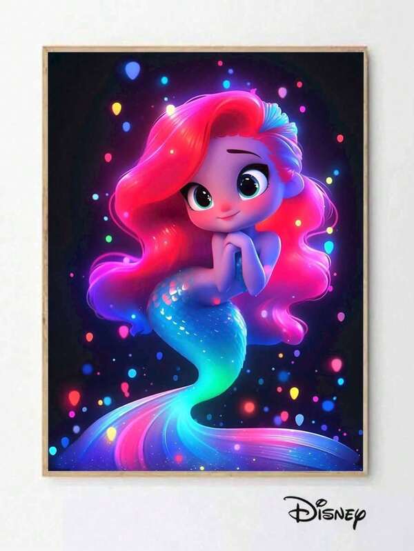 Disney Disney Princess DIY Diamond Painting Kit, Adult Beginner 5D Full Round Diamond Diamond Embroidery Mosaic Handicraft, Comes With A Set Of Tools, Suitable For Home Wall Decoration, Thanksgiving Christmas Gift For Family And Friends