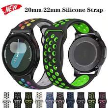 22mm 20mm 表带适用于三星 Galaxy Watch 7-FE-6-5-Pro-4-Classic/Active 2 硅胶运动孔手链华为 GT 4-3-2 硅胶表带适用于 Garmin Forerunner 55 165 265 255S 265S 手链适用于 Garmin Active 5/Vivoactive 5/Venu 3 2 3S - 彩色 - 查看 4