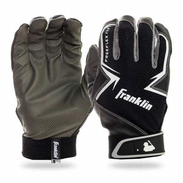 Free Delivery - Free Flex Baseball Batting Gloves - Black/Gray/White - Youth Small - 1 Pair - Free Delivery