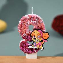 Świeca z cyframi 0-9, słodka, trójwymiarowa postać z kreskówki Psi Patrol, wtyczka do tortu urodzinowego, dekoracja na prezent