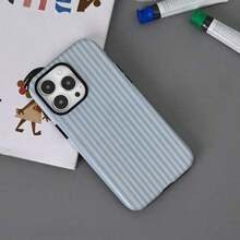 Blue And White Lines Two-In-One Film Case - Durable, Shock-Absorbing, And  Protection - For IPhone 16, 15, 14, 13, 12, 11, Plus, Pro, Max, Perfect Birthday Gift For Friends - trắng - Xem 6