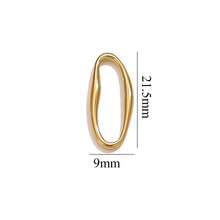 5 件不锈钢 18K 镀金简约镂空框架吊坠链扣和项链连接器 DIY 珠宝制作用品日常佩戴不锈钢吊坠 - 邊框吊墜 - 查看 11