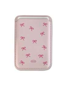 韩国独立少女蝴蝶结皮革磁吸无线充电 Magsafe 卡包手机壳适用于 16 Pro Max/15 Pro、Apple 14/13/12/11 - 彩色 - 查看 5