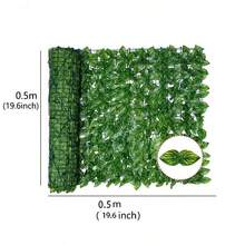 Privacy Fence Screen, Expandable Faux Privacy Fence Decoration For Outdoor Garden, Color Printing Sweet Leaves - màu xanh lá - Xem 9