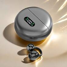 开放式无线耳机，耳挂式设计，圆形磨砂外观，内置麦克风，触控，适合运动和户外旅行，是送给朋友和情人节的绝佳礼物 - 均碼 - 查看 7