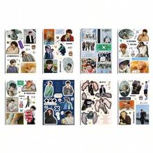 50/60/100sheet/Bag Kpop-Cosplay Skz-Stray Fans Kawaii Anime Figures Sticker Team Band Decoration Suitcase Scrapbook Phone Laptop Stationery A Christmas And Birthday Gift For A Friend - Multicolor - View 15