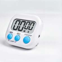 1个数字厨房计时器 | 双显示屏，多功能秒表，带开始/停止按钮、闹钟和计数器 - 烘焙必备，现代厨房配件，小巧设计，粉色/白色/绿色/红色/蓝色可选[不含电池] - 彩色 - 查看 16