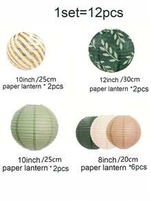 Set de felinare de hârtie pentru decorațiuni de petrecere, 6/12/8 buc., pentru nuntă, petrecere, ziua de naștere, petrecere de burlăcițe