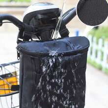 1pc Black Electric Bike Front Handlebar Bag, Large Capacity 3D Storage Pouch, Motorcycle Hanging Bag - Multicolor - View 3