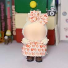 Conjunto de reemplazo de ropa y atuendo para muñecas Labulabu, juego de accesorios de moda premium con disfraces esponjosos y lindos de animales como perro, rana, elefante y oso para muñecas Labubuu de 17 cm/15 cm de pie/sentadas (sin muñeca)