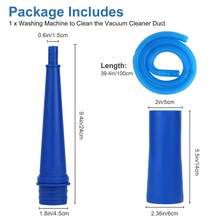 1set Dryer Vent Cleaner Kit, Efficient Deep Cleaning, Removes Lint With Power Washer And Vacuum Hose Attachment - Blue - View 2