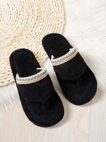 Ladies Indoor Bedroom Slippers With Non-Slip Soles, Open-Toed Sandals In Summer, Memory Foam Slippers.