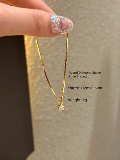 1 pièce Bracelet en acier inoxydable en forme d'os de serpent, design de niche et minimaliste, convient comme cadeau pour la petite amie et pour un port quotidien