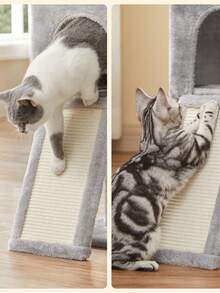 FEANDREA Cat Tree, Cat Tower For Indoor Cats, Kittens, Light Grey - 淺灰色 - 查看 3