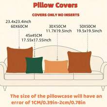 1/2 Fundas de almohada con diseño de cabeza de calabaza de Halloween, funda de cojín con cara de calabaza aterradora de un solo lado, decoración de moda para dormitorio, sofá y sala de estar, sin relleno de almohada