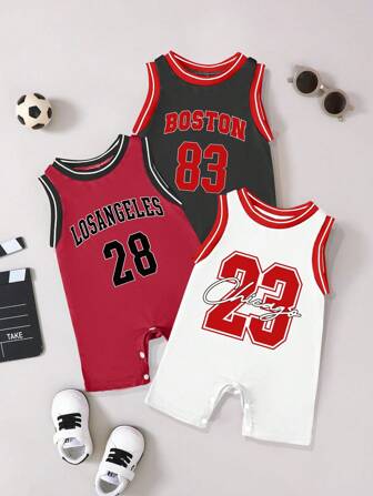 3 件套休闲街头运动风格网眼袖口罗纹圆领无袖背心连体裤短裤套装