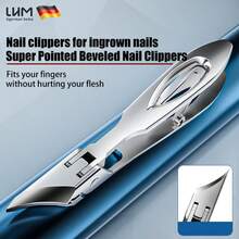 Cortador de Unha Encravada Bico de Águia com Abertura de Mandíbula Larga Biselada, Cortador de Unhas dos Pés com Lâmina Curva Inclinada do Podologista
