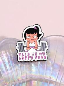 1 Pink Ladies' Fashionable Brooch Girls Just Wannahave Fun, Suitable For Daily Wear And Party Gifts. - Multicolor - View 6