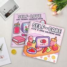 Malbuch für Erwachsene zur Entspannung und Entlastung, exquisite Momente des täglichen Lebens, Geschenkboxen, Nachmittagstee, Kosmetik und andere Bilder