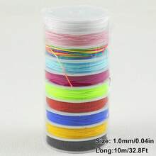 10 cuộn/Bộ 10 màu Dây thắt nút bằng sợi nylon nhiều màu ngẫu nhiên DIY làm vòng tay, lắc chân, vòng cổ, phụ kiện trang sức Di - Sợi nylon - Xem 16