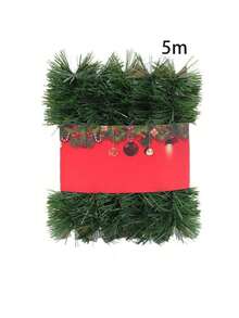 1 buc ghirlandă artificială de pin, decor, poate fi tăiată și făcută manual, plantă verde artificială pentru petrecere de Crăciun, brad de Crăciun, nuntă, petrecere de ziua de naștere, scări, șemineu, verandă, grădină, sufragerie, decorare interioară