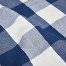 2 Paneles de Cortinas Semiopacos a Cuadros, Estilo Granja Decoración del Hogar Adecuado para Sala de Estar, Dormitorio, Balcón, Ventana Abuhardillada, Estudio, Estudio, Cortinas Decorativas con Ojales, Disponible en Cuadros Negro, Rojo y Blanco, Azul, Amarillo y Beige