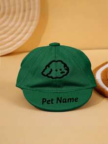 Customizable Name Pet Sun Hat, Adjustable Dog Sunhat With Cartoon Dog Embroidery Pattern - Suitable For Small Cats And Dogs, Outdoor UV Protection Waterproof, Multiple Colors Available Ornamental,Engraved Stylish,Fashion,Colorful,Vintage,Cute,Contracted,Cuties Custom,Unique,Customized,Personalized Pet For Anniversaries,For Birthdays, Hat Accessories - Multicolor - View 15